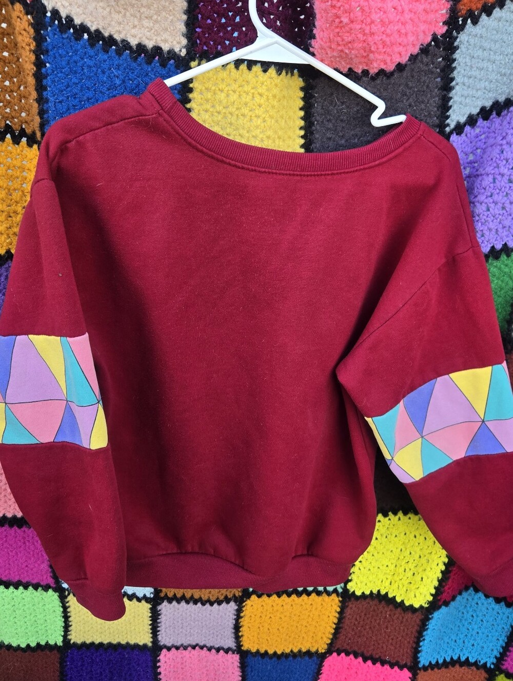 Geometric Colorblock Crewneck - Picture 8 of 8